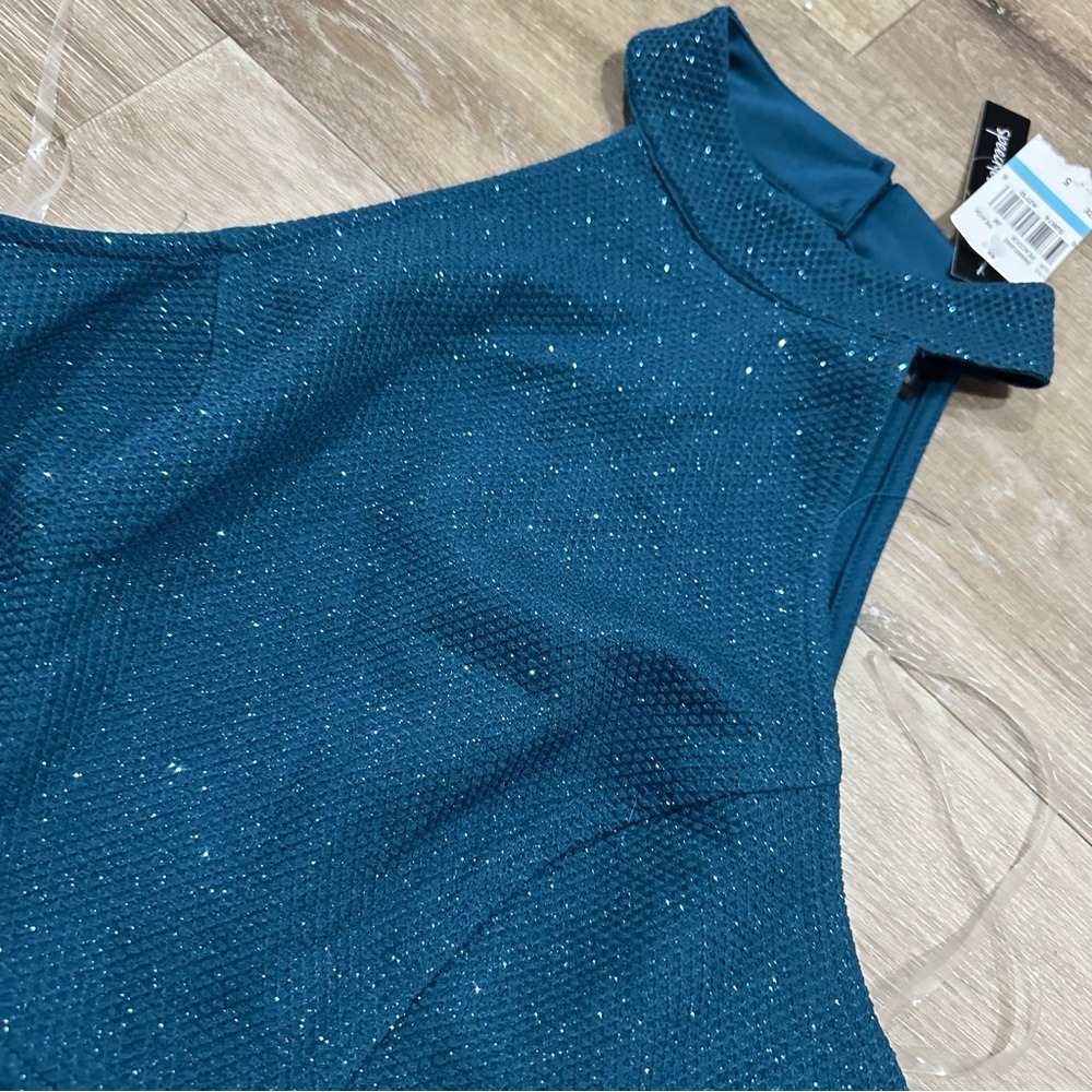 Teal Sparkly Dress Size 5 NWT - Picture 3 of 6